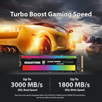Gigastone M.2 SSD 500GB PCIe 3.0 NVMe SSD 3, 000MB/s Internal Gaming Solid - Image 2
