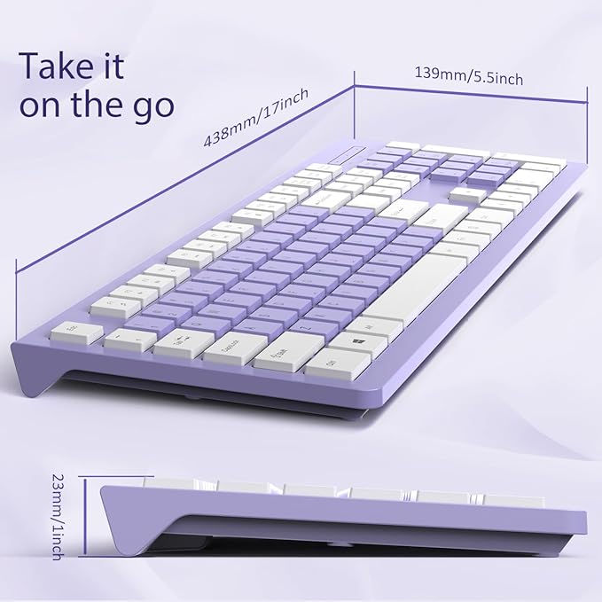 Computer Keyboard Wired, Plug Play USB Keyboard, Low Profile Chiclet Keys - Image 5