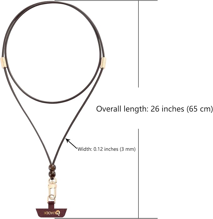 Leather cell phone lanyard Detachable Phone Chain Strap 2-in-1 Phone Chain - Image 6