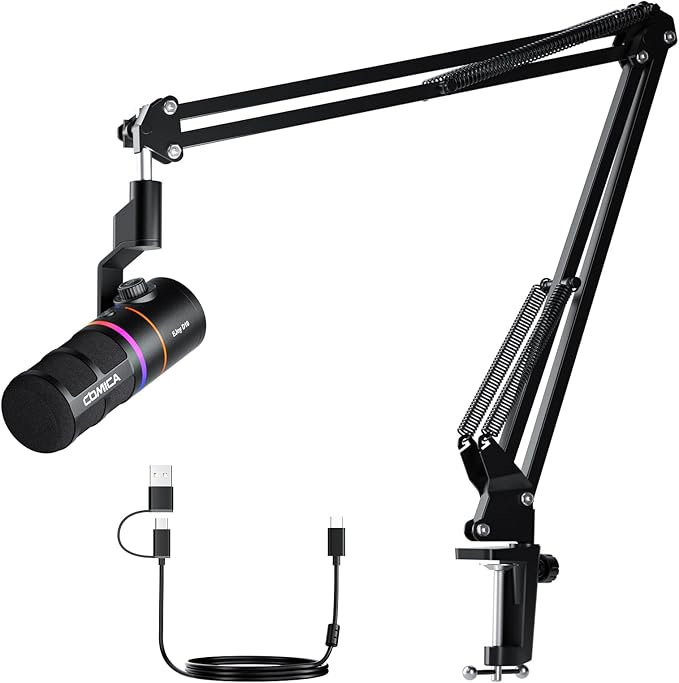 COMICA EJoy D10 USB Gaming Microphone – Boom Arm Mic by COMICA