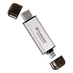 Transcend 1TB External SSD, USB 3.2 Gen 2 Portable SSD, 2-in-1 Type C &Type A by Transcend