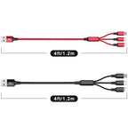Multi Charging Cable, 4ft 2Pack Multi Phone Charger Cable Braided Universal 3 - Image 3