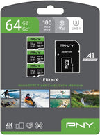 PNY 64GB Elite-X Class 10 U3 V30 microSDXC Flash Memory Card, Class 10 - Image 7