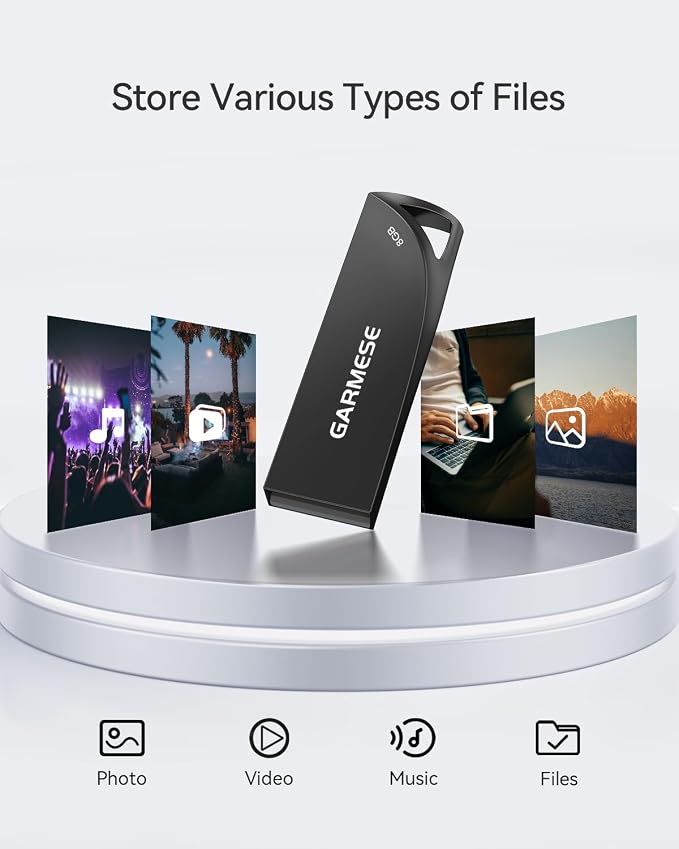 8GB USB Flash Drive, 5 Pack Waterproof Metal USB Memory Stick Slim USB 2.0 - Image 4