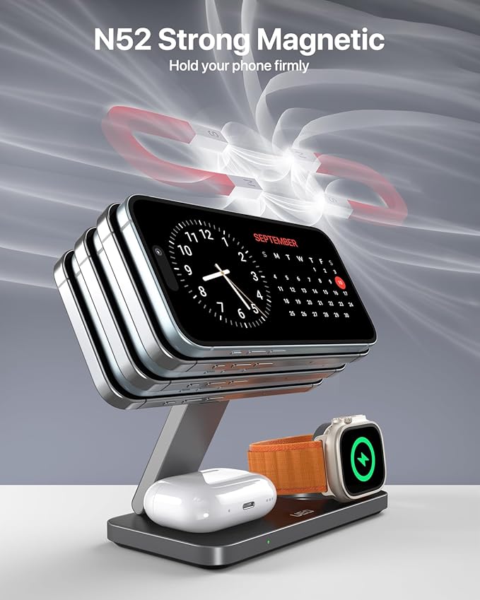 Foldable 3 in 1 Wireless Charging Station - Image 4