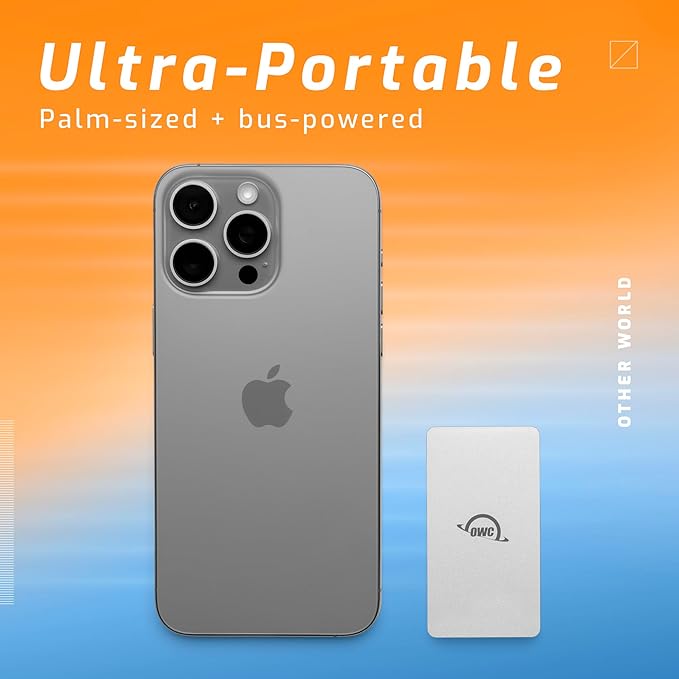 OWC 2TB Envoy Single Ultra Portable Aluminum Bus Powered 10G/s USB-C - Image 3
