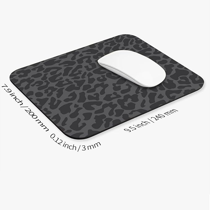 Square Mouse Pad Black Leopard, Personalized Premium-Textured Custom Mouse Mat - Image 2