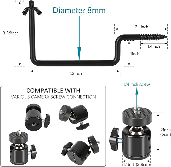 5 Pcs Trail Camera Tree Mount, Trail Camera Holder 360° Cameras Bracket - Image 2