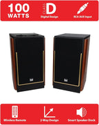 Dual Electronics LUHSL20B Cherrywood and Black 2-Way Bookshelf Speakers - Image 4
