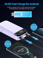Portable Charger 32000mAh, 22.5W QC 3.0 PD 20W Smart LED Display Fast Charging - Image 3