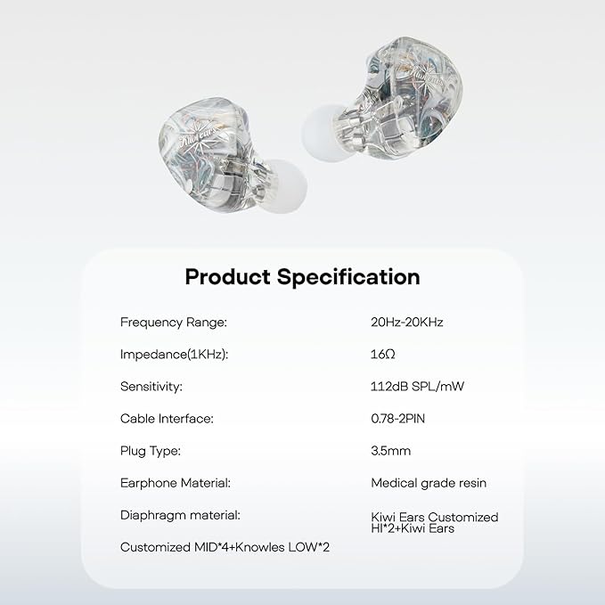 Linsoul Kiwi Ears Orchestra Lite Performance Custom 8BA in-Ear Monitor IEM - Image 5