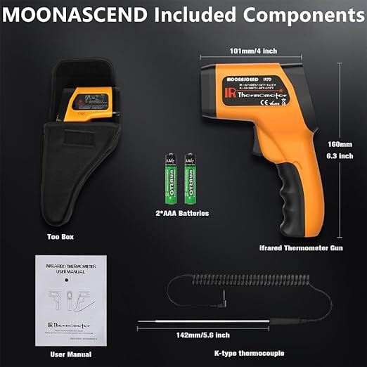 Infrared Thermometer Gun, Non Contact Thermometers Laser Temperature Guns - Image 7