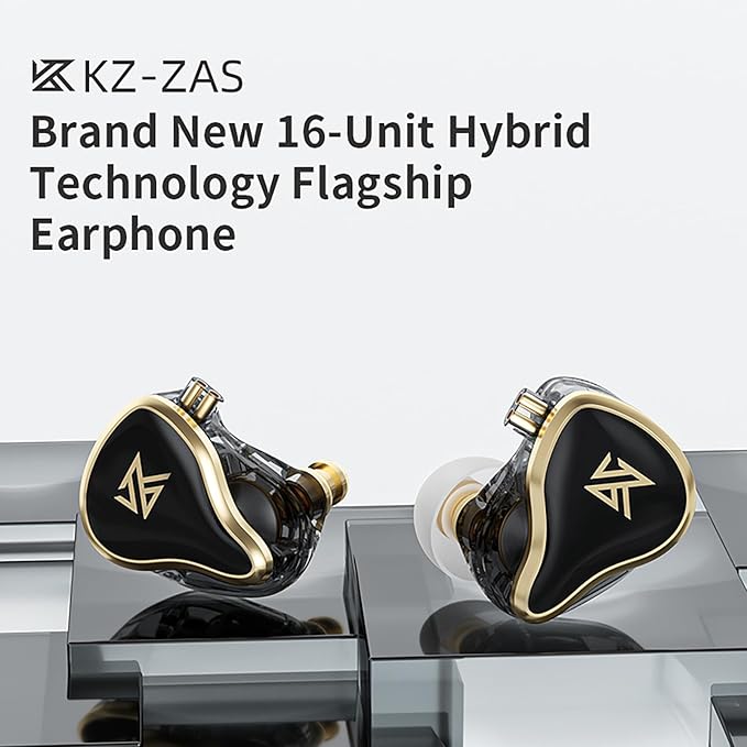 CCA KZ ZAS in Ear Monitor Headphones 16 Units 7BA 1DD Hybrid Drivers HiFi IEM - Image 2