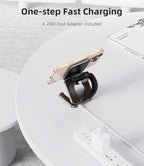 Foldable Magnetic Wireless Charger, KU XIU X40 Aluminum Alloy 3 in 1 Charging - Image 6