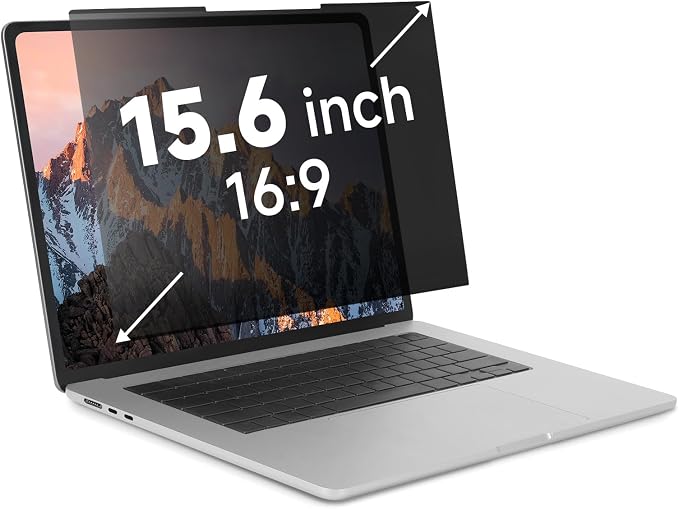 Nano-Suction Laptop Privacy Screen 15.6 Inch 16:9, Removale Screen Privacy by Unknown
