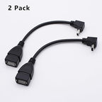 90 Degree Mini USB to USB A OTG Adapter Cable 5.5in Down Angle Mini USB 5-Pin - Image 3
