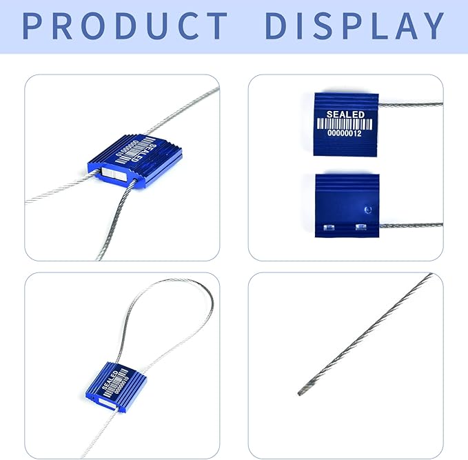 100 Blue Steel Cable Seals - Image 4
