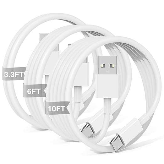 3-Pack Car Carplay Cable USB A to USB C Cable by JERMASAL