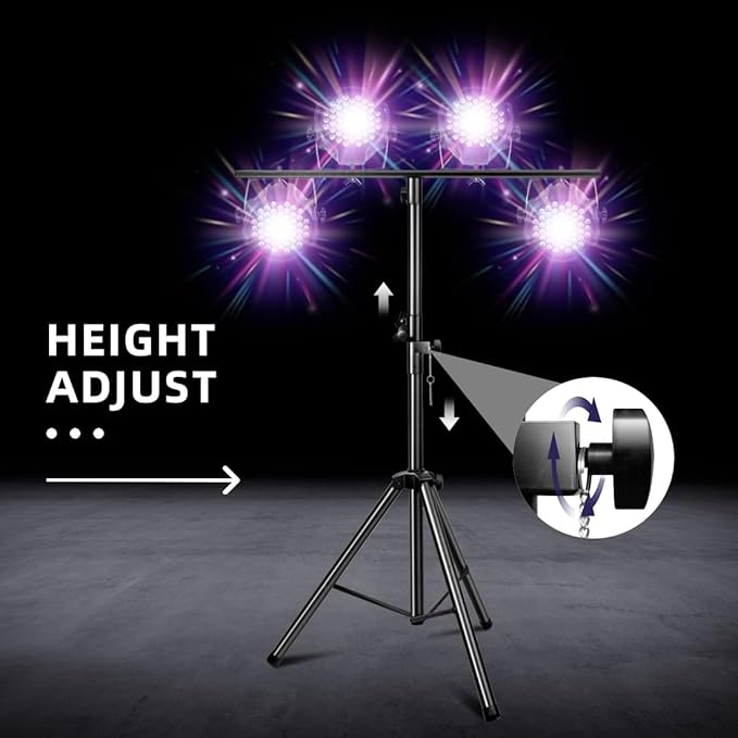 DJ Lights Stand, Heavy Duty DJ Stand 1 Pack, Portable Par Can Tripod Stage - Image 2