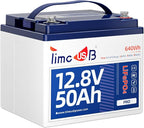 12.8V 50Ah Pro LiFePO4 Battery, 15000+ Cycles Batteries by Timeusb