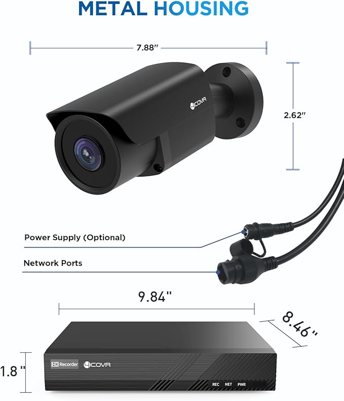 4COVR 4K PoE Security Camera System, 8CH 8MP H.265 UHD NVR - Image 9