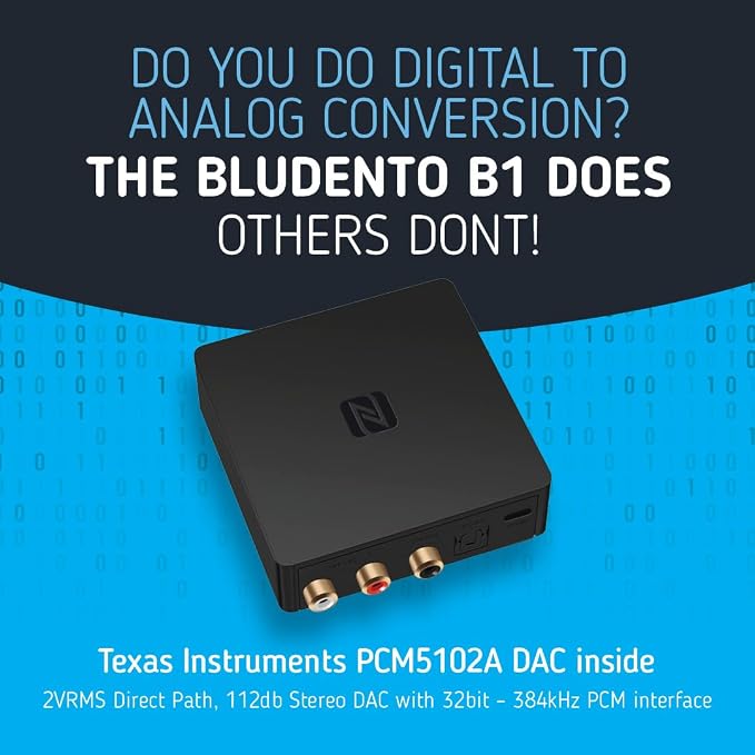 B1 Bluetooth Stereo Receiver, aptx LL, Hi-Fi V5.1 Audio Receiver, TI DAC - Image 6