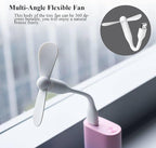 Mini USB Fan, Portable Pocket Fan USB-A Powered Little Cooler, Quiet Operation - Image 4