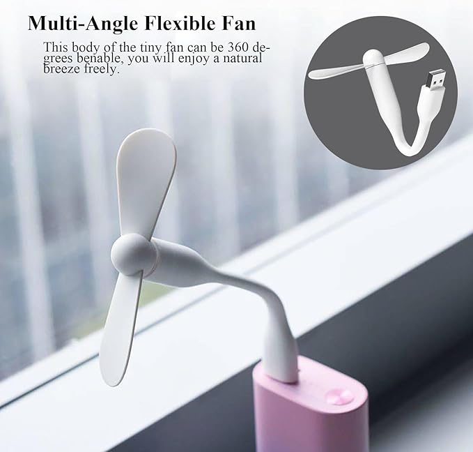 Mini USB Fan, Portable Pocket Fan USB-A Powered Little Cooler, Quiet Operation - Image 6
