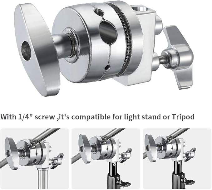 Aluminum Alloy Multi Functional Heavy Duty 2.5 inch Grip Head Swivel Head Clamp - Image 5