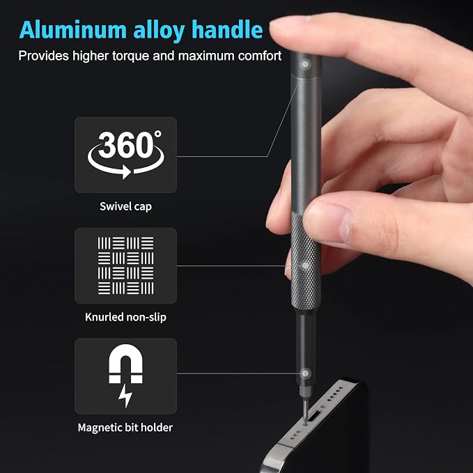 STREBITO Micro Screwdriver Set 50 in 1 Precision Screwdriver Set, S2 Steel - Image 4