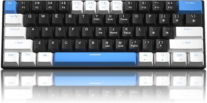 60% Mechanical Gaming Keyboard, Detachable Type-C Cable Mini Keyboard by Camiysn