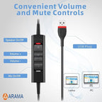 Arama USB Headset with Microphone - Image 5
