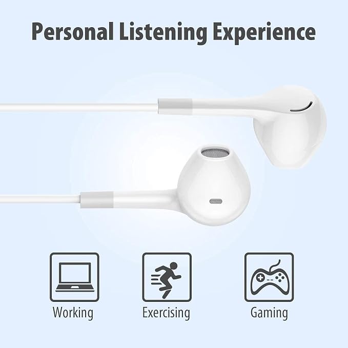 Earbuds Headphones 5 in One Pack, Wired Earbud - Image 5