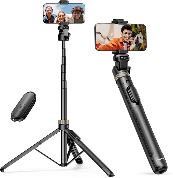 Sensyne 72" Extendable Tripod for iPhone & Selfie Stick by sensyne