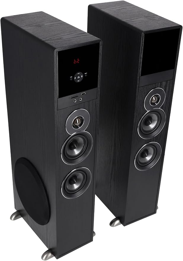 Rockville TM80B Powered Home Theater Tower Speaker System, USB/SD Playback by Rockville