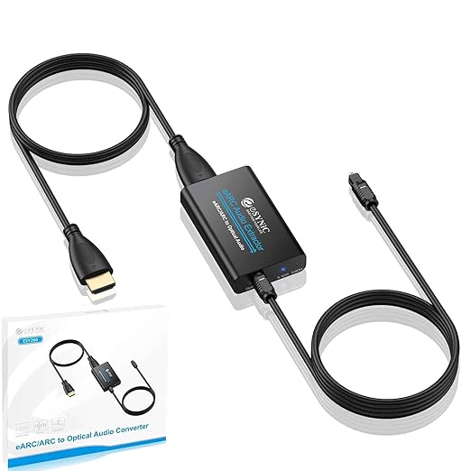 eSynic Professional eARC Audio Extractor-192KHz ARC to Optical Adapter-for HDTV by eSynic