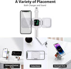Fast Wireless Charger, Magnetic Foldable 3 in 1 Charging Station - Image 3