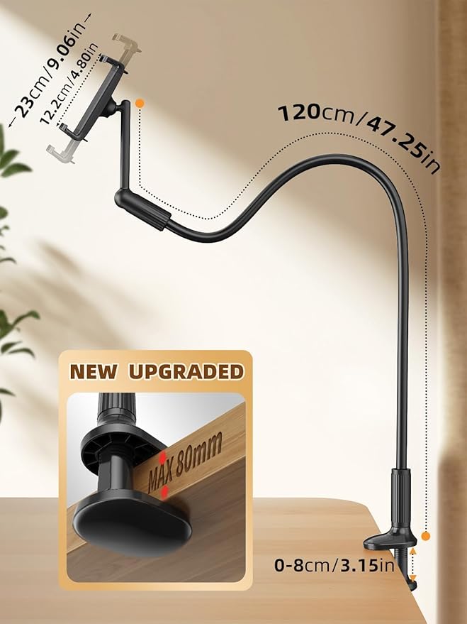 SAIJI 47" Gooseneck Kindle Holder, Tablet Holder - Image 7