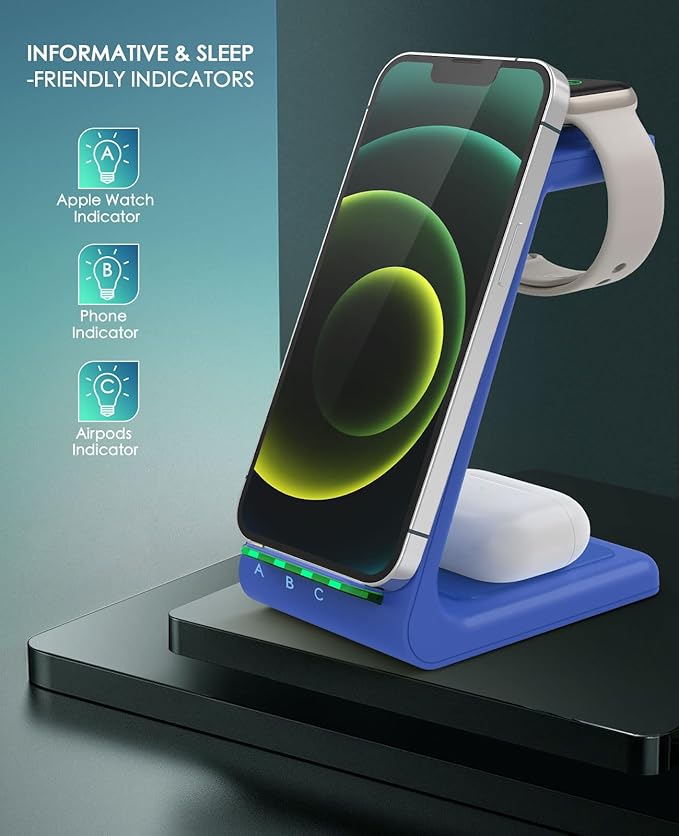 3 in 1 Wireless Charging Station, 2025 Upgraded Fast Desk Charger Station - Image 4