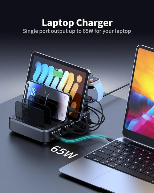 120W USB C Charging Station: 4C2A Port Output Max 65W Fast Charger - Image 2