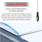 Screen Repair Tool Kit – Includes 2 Types of Screen Roller Tools, 32ft Screen - Image 3