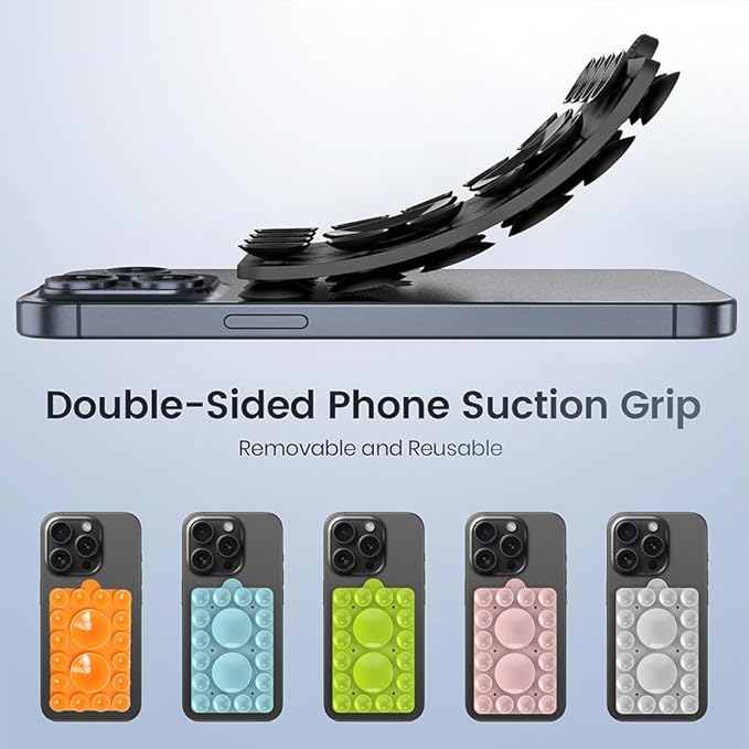 ZYCCER Double Sided Silicone Suction Phone Holder Mount, Compatible - Image 6