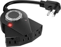 Outdoor Light Timer Waterproof, 24 Hours Plug in Timer by Brightown