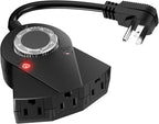 Outdoor Light Timer Waterproof, 24 Hours Plug in Timer by Brightown