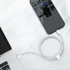 Short iPhone 17/16/16e/15 USB C to USB C Woven Cable - Image 7
