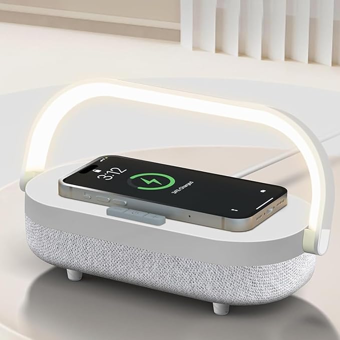 LED Bedside Lamp, Touch Lamps for Bedroom Nightstand MA, 4 in 1 Bedside Table by Lightupyoursmarthome