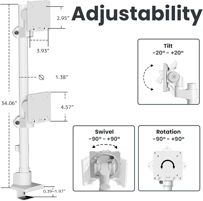 Dual Monitor-Arm Heavy Duty Ultrawide - Image 6