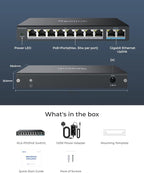 REOLINK PoE Switch with 8 PoE and 2 Gigabit Uplink Ports, IEEE802.3af/at - Image 2