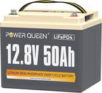 Power Queen 12.8V 50Ah LiFePO4 Battery Upgrade, Grade A Lithium Battery Cells by PowerQueen