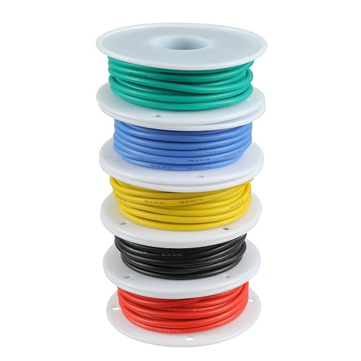 BOJACK 18 AWG Flexible Silicone Wire Electric Wire Hook up Wire Kit 300V Cables - Image 3
